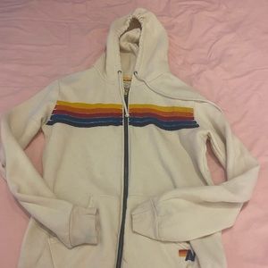 TRADES WELCOME ‼️‼️ Aviator Nation white Zip up Hoodie in a medium